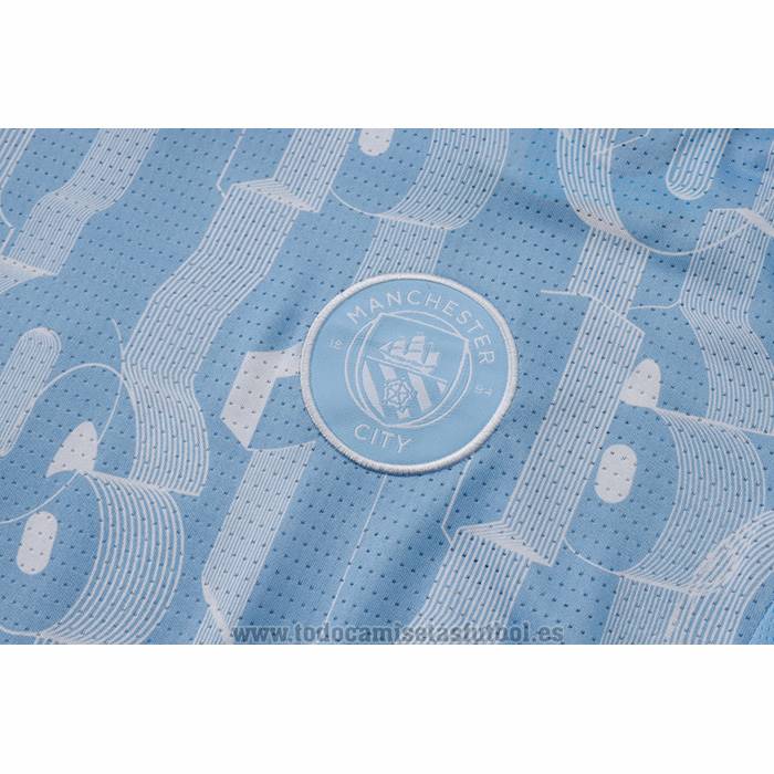 Chandal del Manchester City Manga Corta 2024-2025 Azul - Pantalon Corto